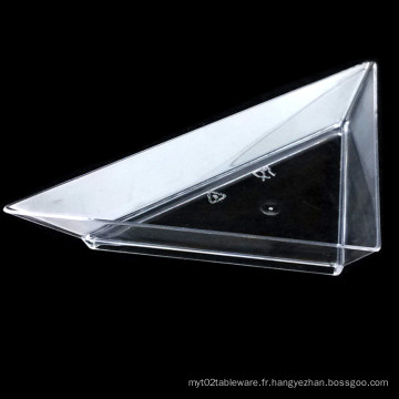 Plat plat en plastique PP / PS plat plat à triangle